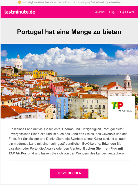 Ihre Reise nach Portugal mit TAP Air Portugal