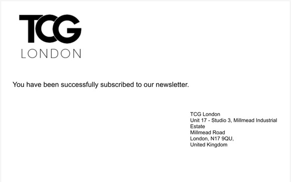 Newsletter subscription success