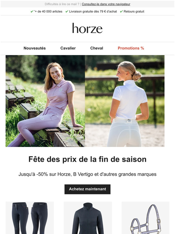 Jusqu' -50% sur la fte des prix de fin de saison 