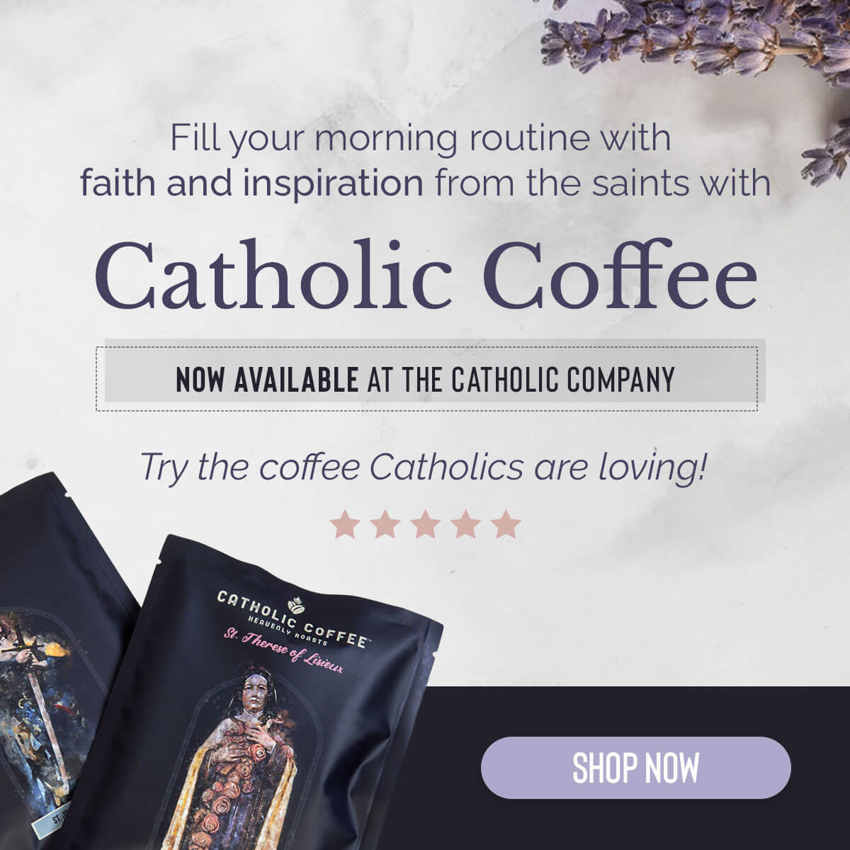 Padre Pio Espresso Roast Coffee, Tumbler, & Mug Gift Set