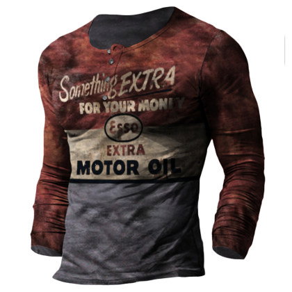 Men's Outdoor Tactical Motoe Oil Print Shirt