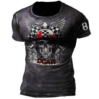 Skull And Crossbones Print Outdoor T-shirt