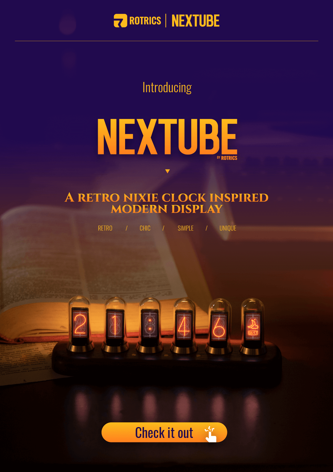 Nextube  A retro nixie clock inspired modern display – Rotrics