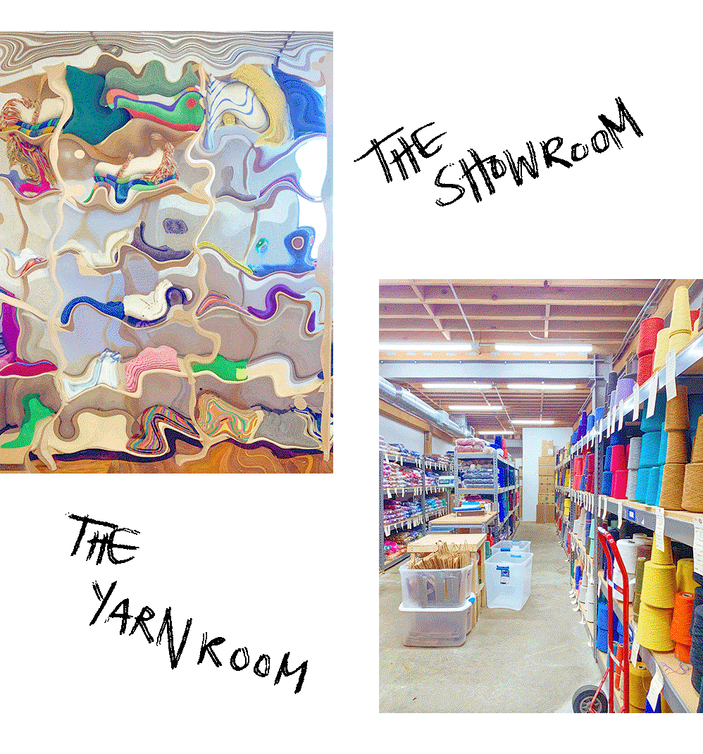 A glimpse into our factory: The Showroom/The Yarn room
