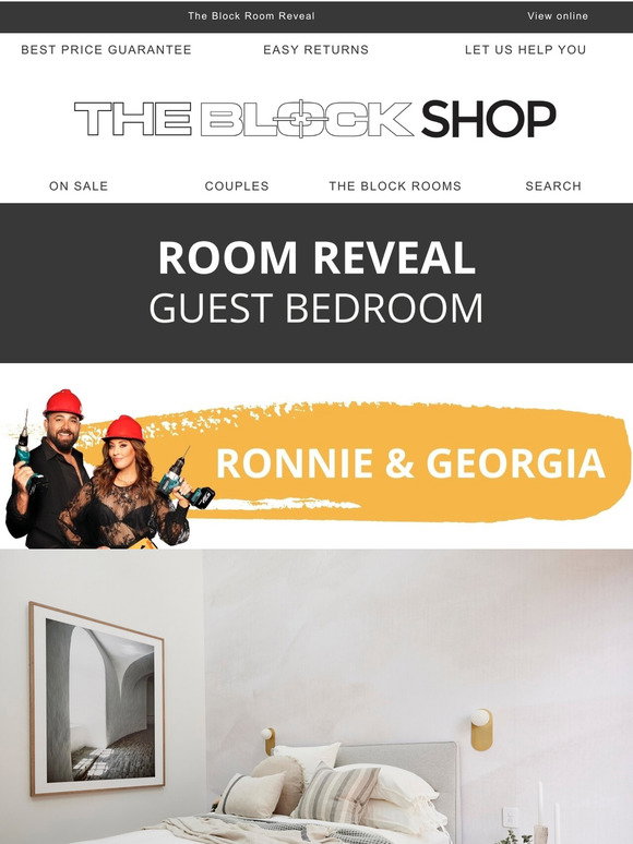 The Block Shop: SPOILER ALERT | The Block Room Reveal | Guest Bedroom ...