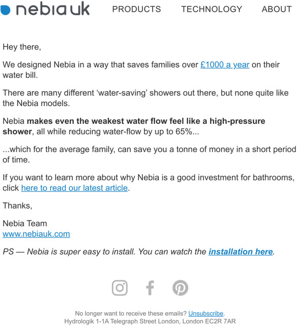 How Nebia saves you 1000+ on your water bill