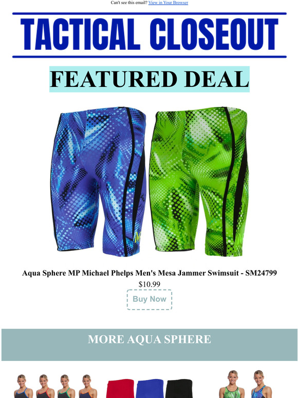 OVER $50 OFF AQUA SPHERE SWIMWEAR