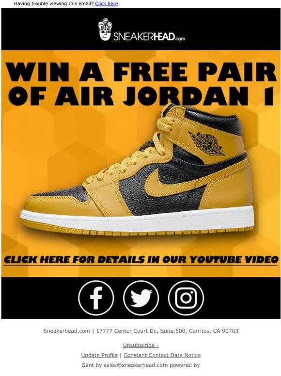 Check This Out! Win A FREE Pair of Air Jordan 1 Retro POLLEN!
