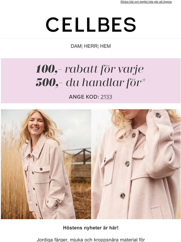Fa 100 kr i rabatt for varje 500 du handlar for