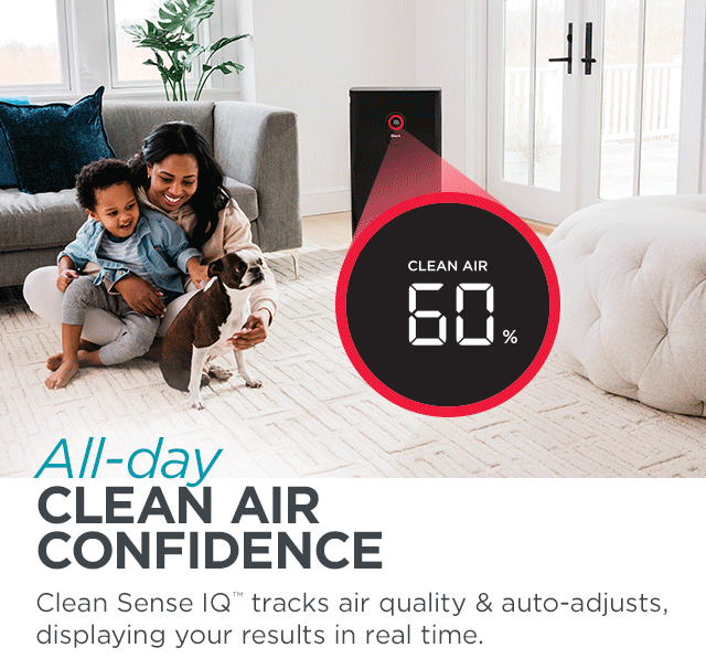 Shark Clean Its here. Shark performance, in an air purifier. Milled