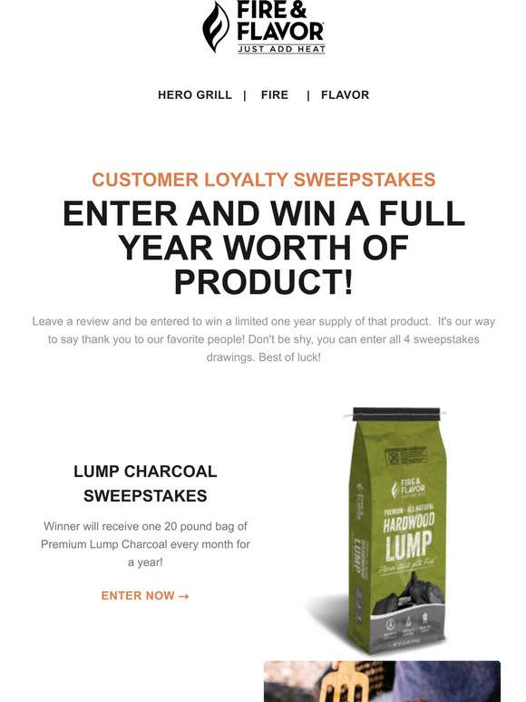 ENTER TO WIN A YEAR OF FREE PRODUCT!