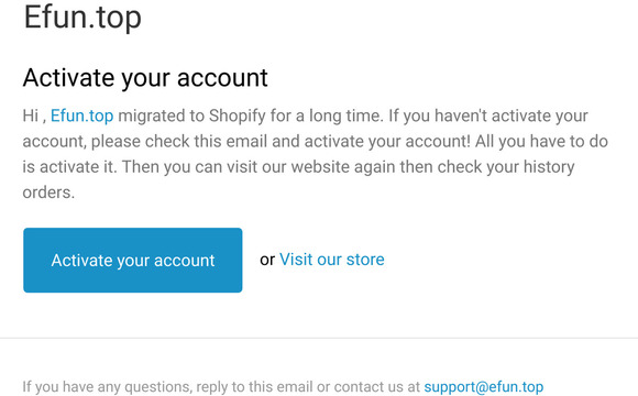 Customer account activation