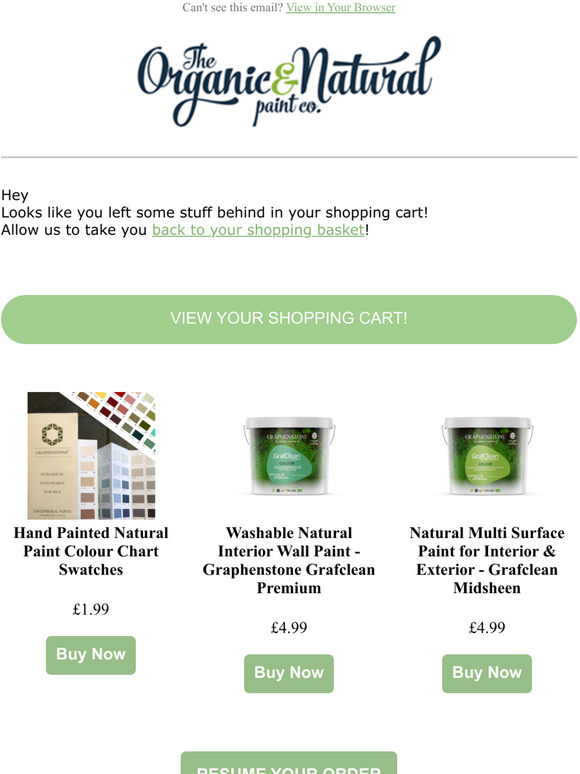 The Organic Natural Paint Co: Don't forget your paint sitting in your  basket!