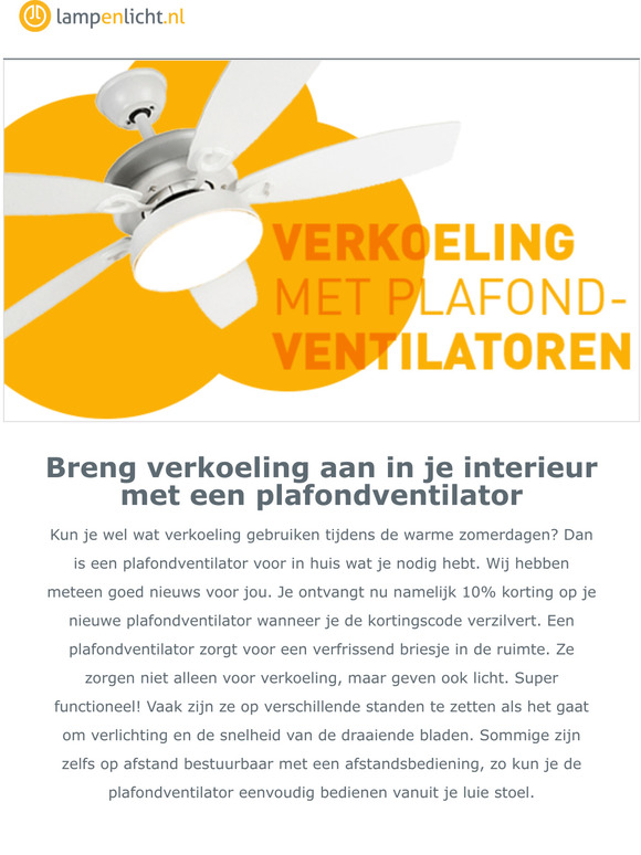 Kom de zomer koel door met een plafondventilator