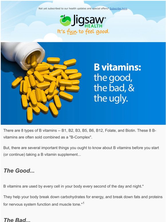 B Vitamins: The Good, The Bad, and The Ugly...