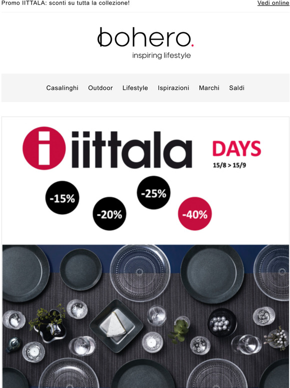 Promo IITTALA: sconti su tutta la collezione!