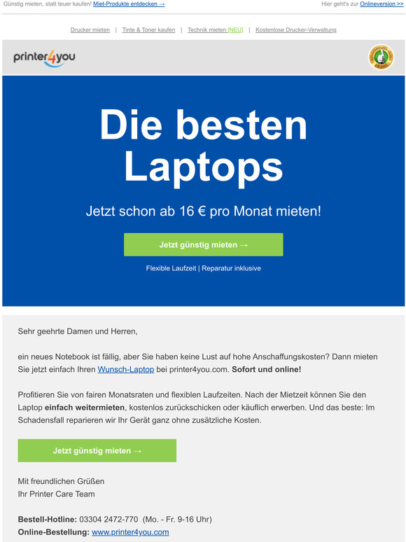 NEU: Die besten Laptops gnstig mieten