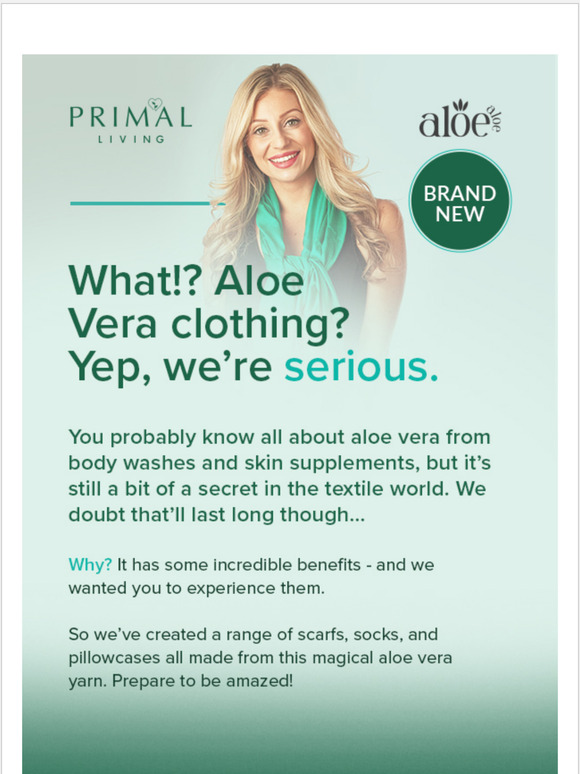  NEW IN: Aloe vera clothing