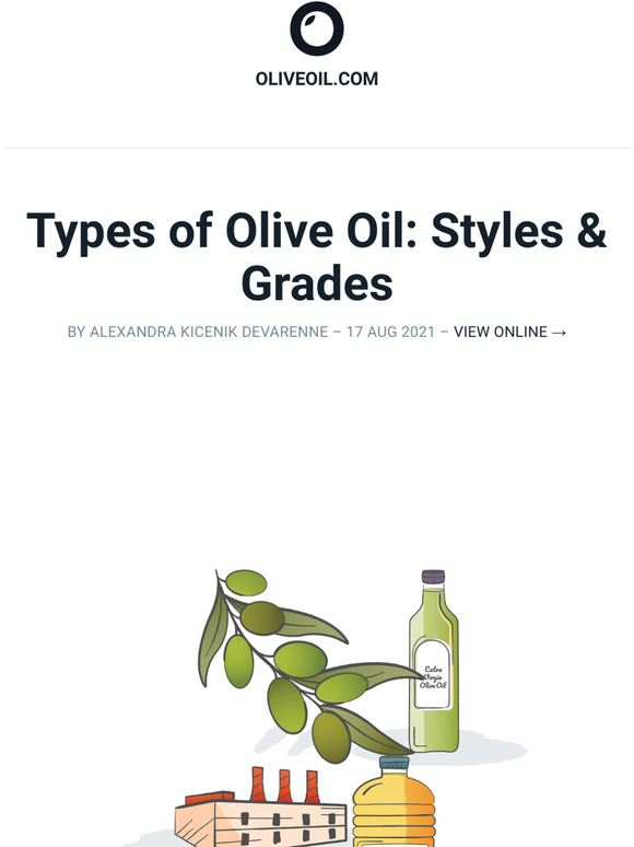 Types of Olive Oil Styles & Grades Milled