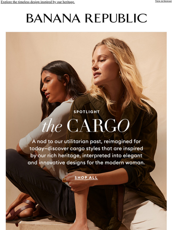 BANANA REPUBLIC Iconic Style The Cargo Milled