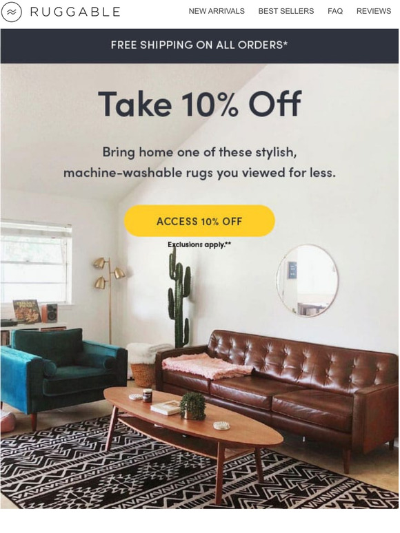 Ruggable Your discount is active but not for long Milled