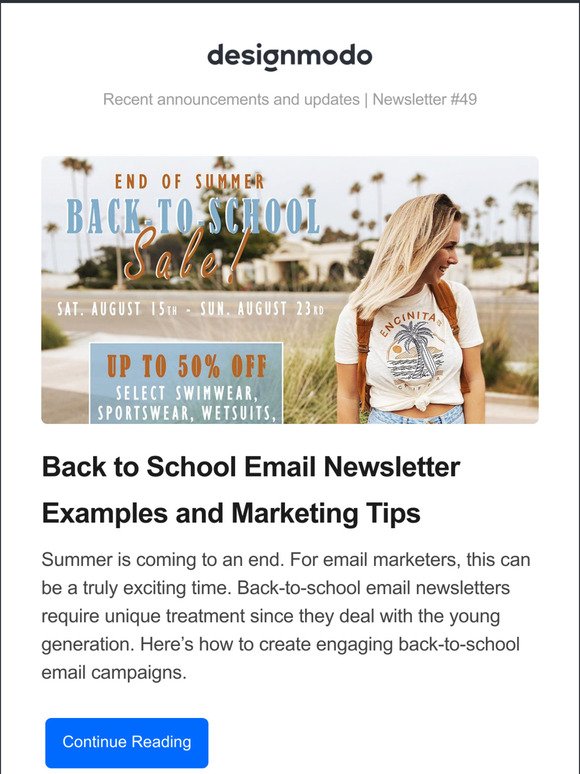 Back to School Newsletters, New Tools, Image and Video Accessibility, Bootstrap 5 tutorials, and more.