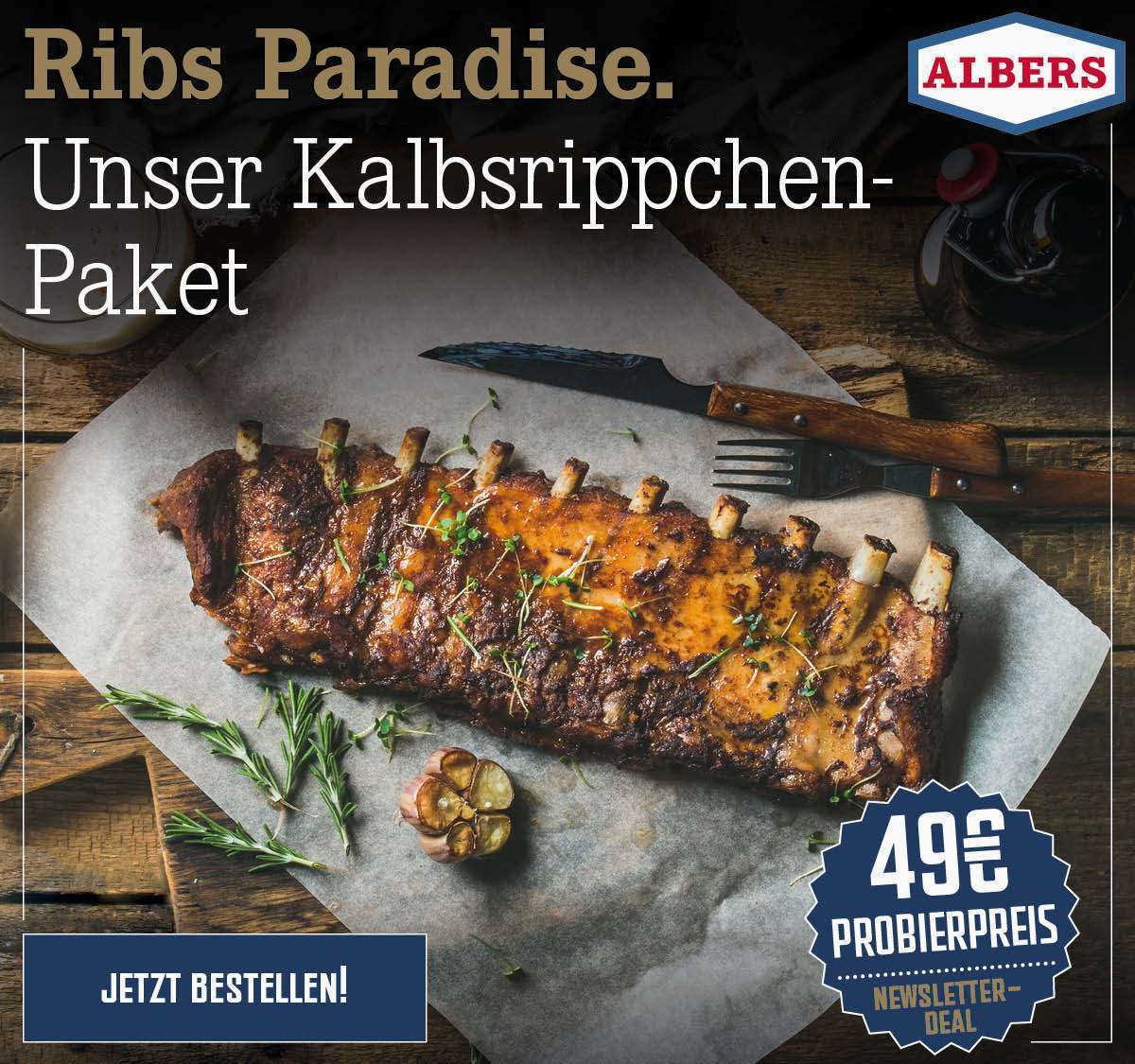 Ribs Paradise. Unser Kalbsrippchen-Paket
