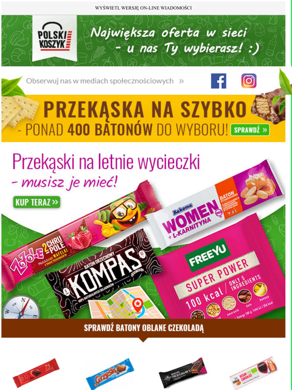 Przekska na szybko - ponad 400 batonw do wyboru!