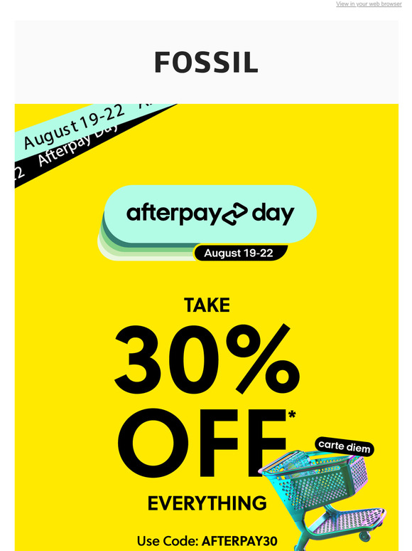 fossil afterpay
