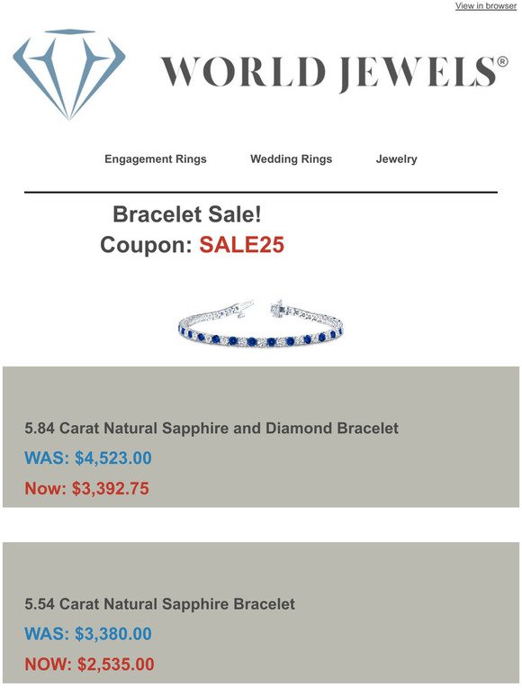 New Diamond Bracelet Sale! 