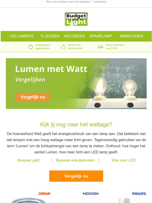 Lumen is het nieuwe Watt