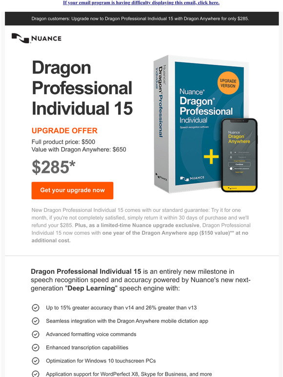 dragon professional individual upgrade