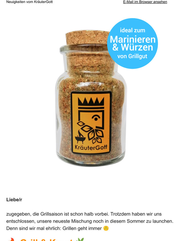 NEU  Das Grillgewrz von KruterGott