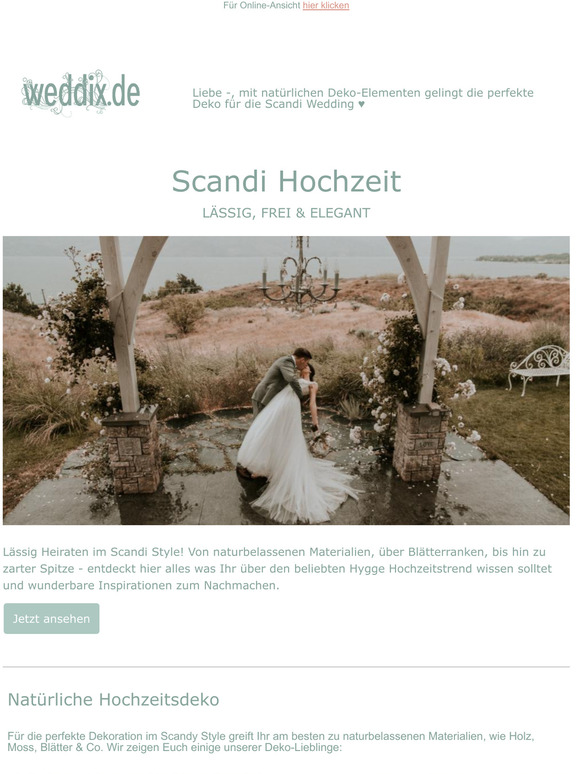 Hochzeitstrend Scandi Hochzeit Hygge Trend