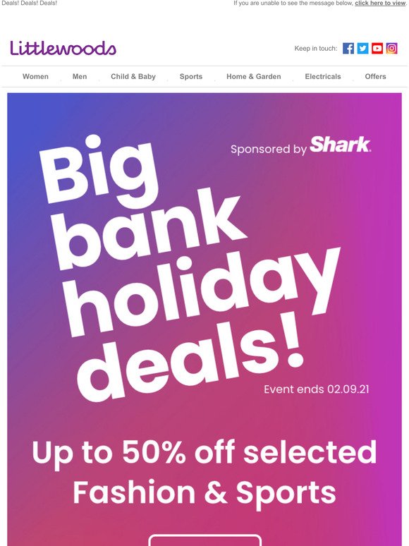 Bank Holiday Deals are live