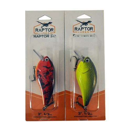 Raptor Lures Squarebill Crankbait 2 Piece Bundle