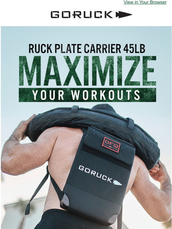 GORUCK: NEW! 45LB Ruck Plate Carrier Pre-Order | Milled
