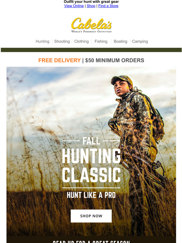 Cabela's Fall Hunting Classic is finally here! Shop now! Milled