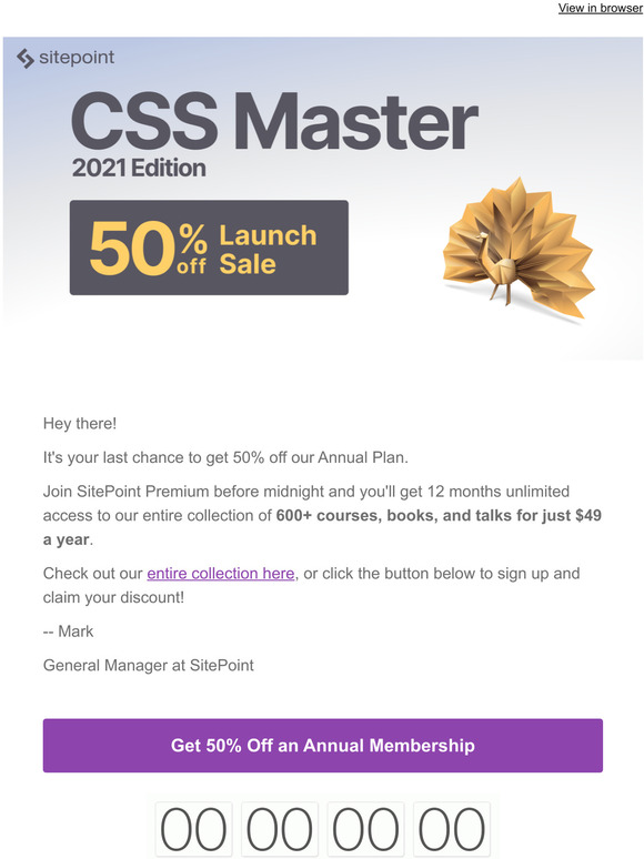 Last chance to get 50% off an Annual Plan - 3 hours left!