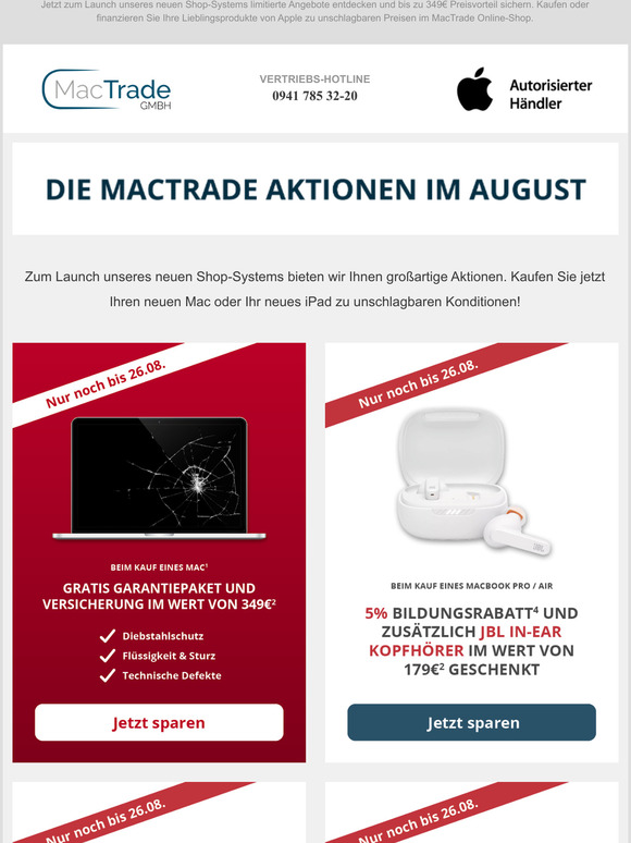 Der neue MacTrade Shop  Groartige Aktionen entdecken!
