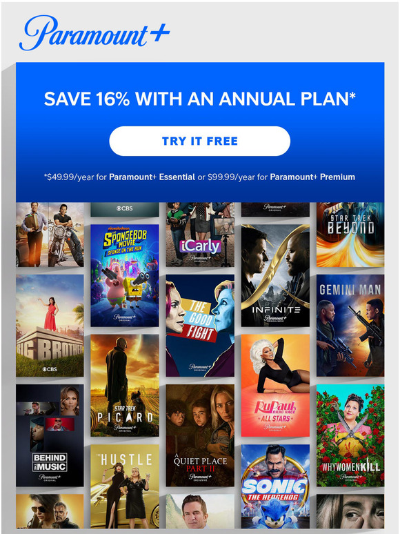 Save on Streaming With 50% Off a Paramount Plus Annual