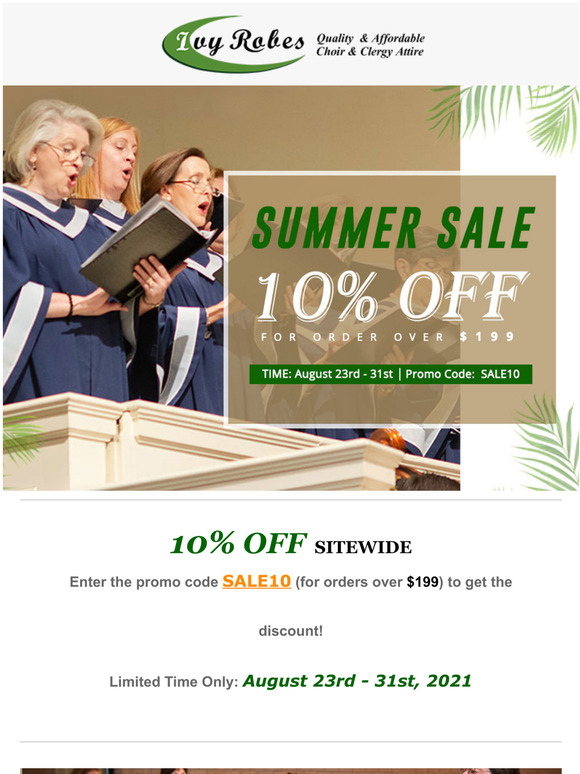 SUMMER SALE: Save 10% off for You!