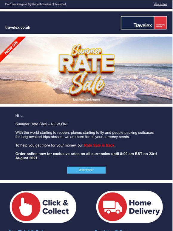 Summer Rate Sale on ALL Currencies