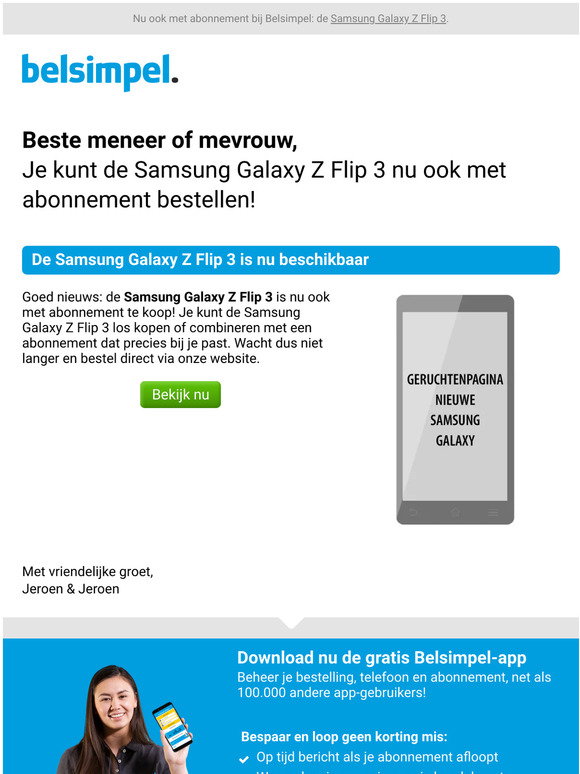 Slechthorend Gepland astronomie Typhone NL: Je kunt de Samsung Galaxy Z Flip 3 nu ook met abonnement  bestellen! | Milled