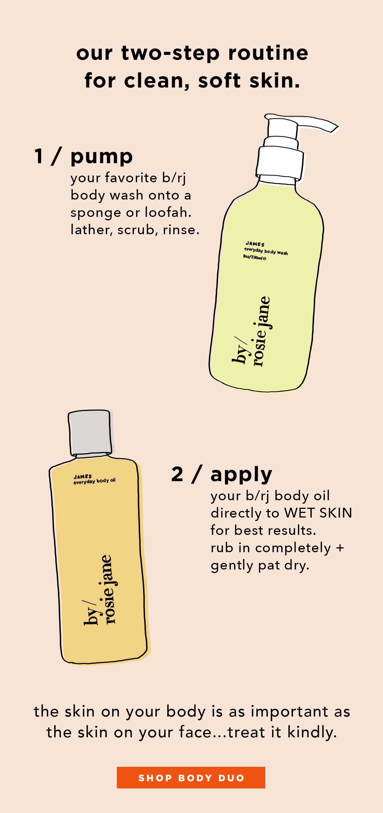 our two-step routine for clean, soft skin.