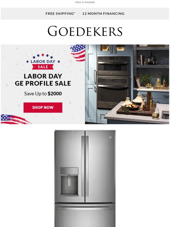 Save Up to $2000 on GE Profile Kitchen Appliances! Labor Day Appliance Sale
