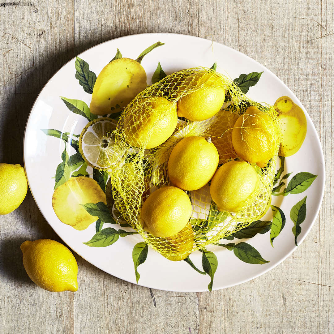 Vegetable Garden Lemons Medium Oval Platter