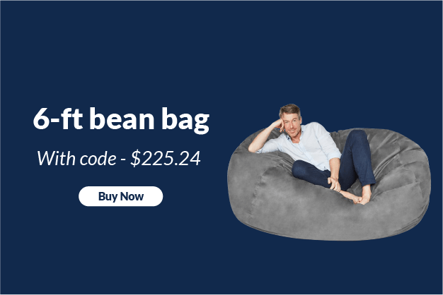 6-ft bean bag with code $225.24