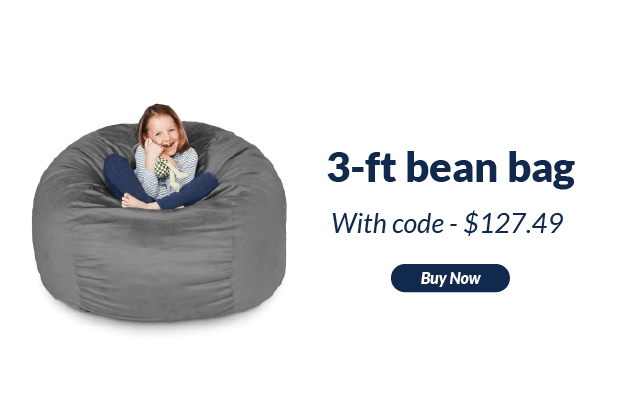 3-ft bean bag with code - $127.49 