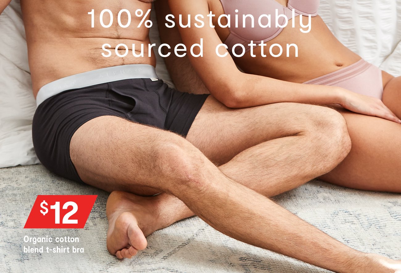 Organic cotton
blend t-shirt bra $12.